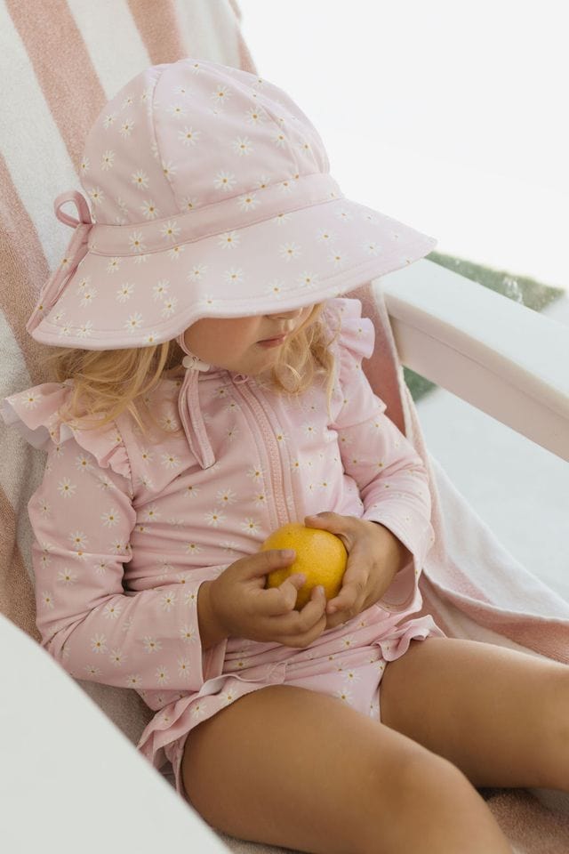 Acorn Kids Accessories Hats S (9-18M) Daisy Fields Wide Brim Swim Hat