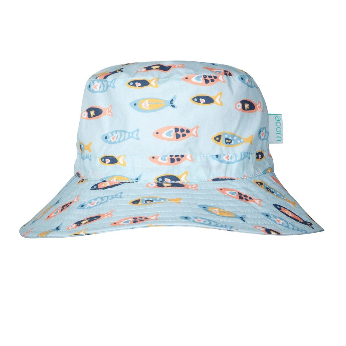 Acorn Kids Accessories Hats S (9-18M) Rainbow Fish Wide Brim Bucket Hat