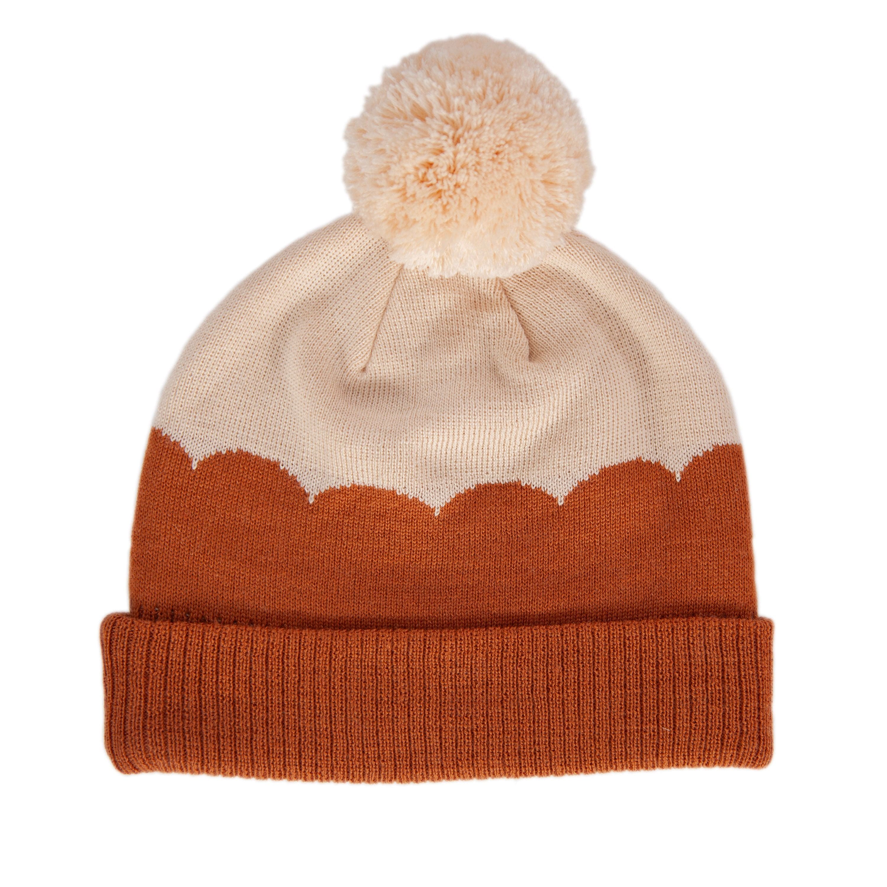 Acorn Kids Accessories Hats Scalloped Merino Beanie Caramel