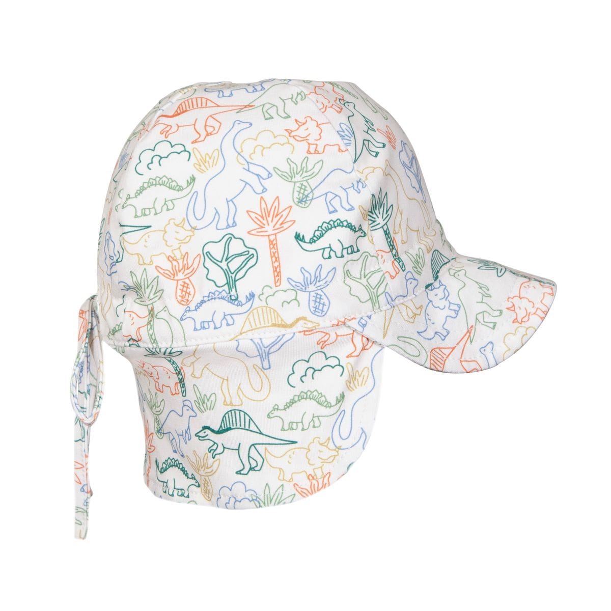 Acorn Kids Accessories Hats XS (0-9M) Dino Soft Jersey Flap Cap