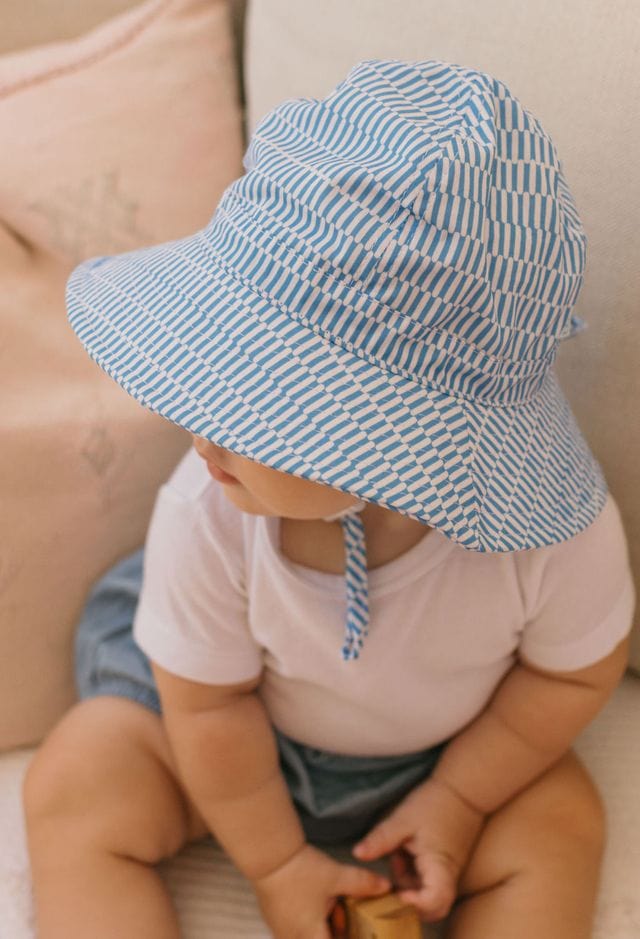 Acorn Kids Accessories Hats XS (0-9M) Mykonos Wide Brim Infant Hat
