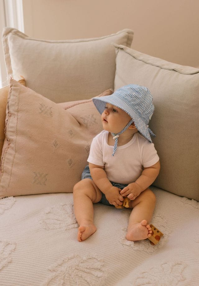 Acorn Kids Accessories Hats XS (0-9M) Mykonos Wide Brim Infant Hat