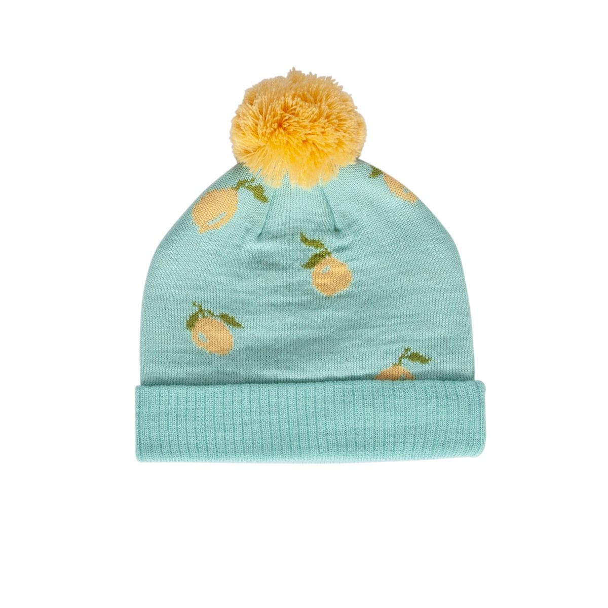 Acorn Kids Accessories Hats XS (3-6M) Lemon Merino Beanie - Mint, Lemon & Green