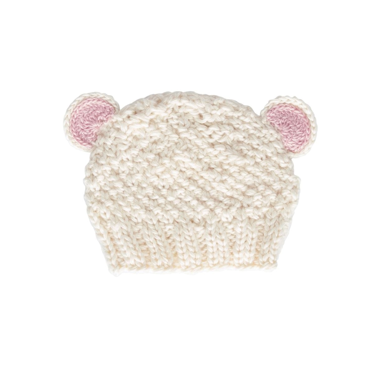 Acorn Kids Accessories Hats XXS (NB-3M) Bear Beanie - Cream