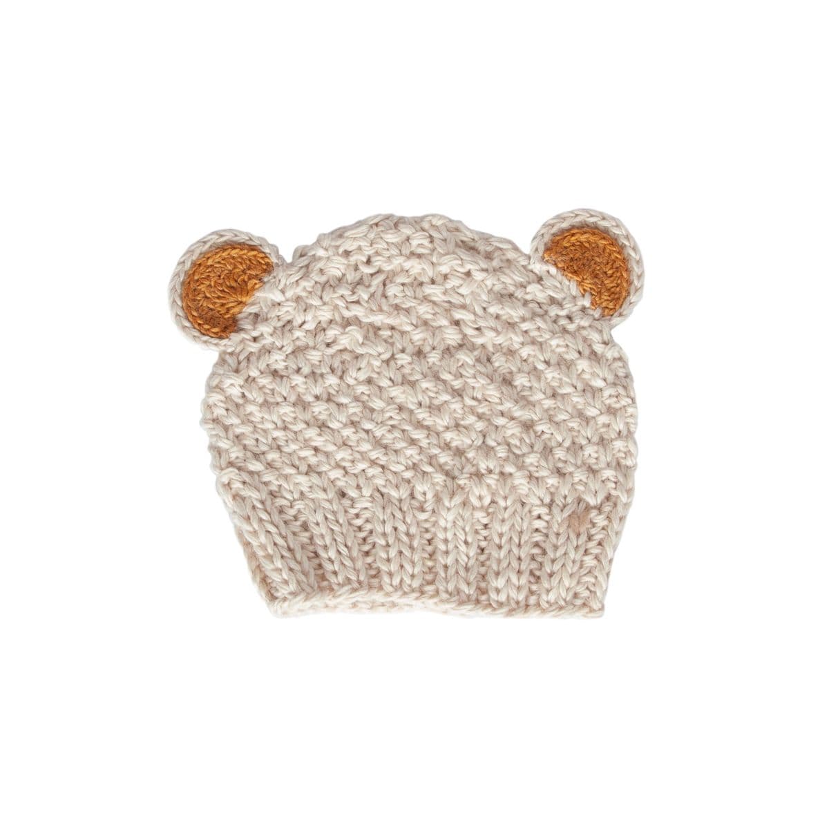Acorn Kids Accessories Hats XXS (NB-3M) Bear Beanie - Oatmeal