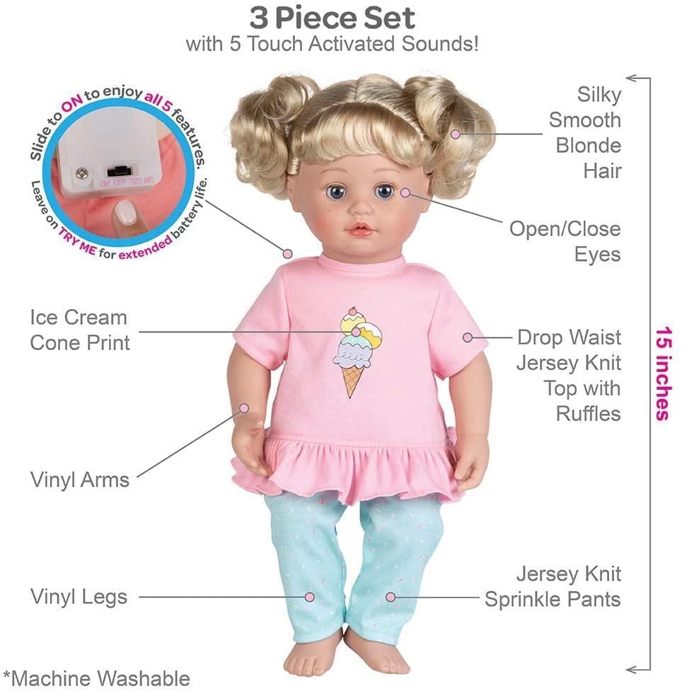 Adora Toys Sweet Dreams My Cuddle & Coo Baby Touch Activated Doll