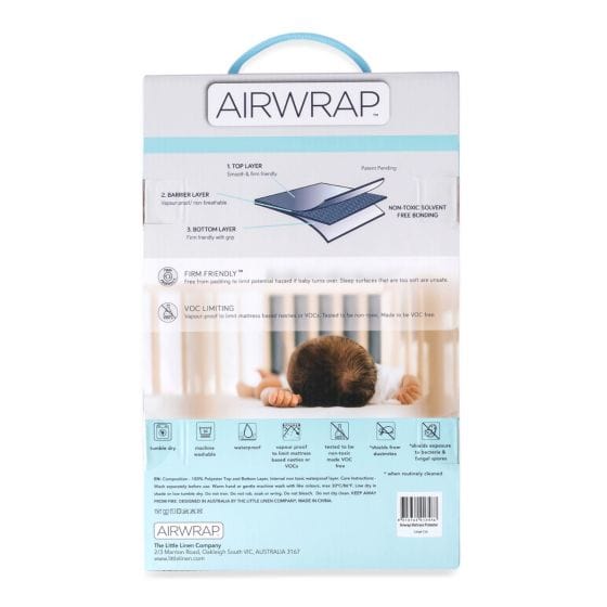 Airwrap Linen Sheets Airwrap Mattress Protector Cot Large