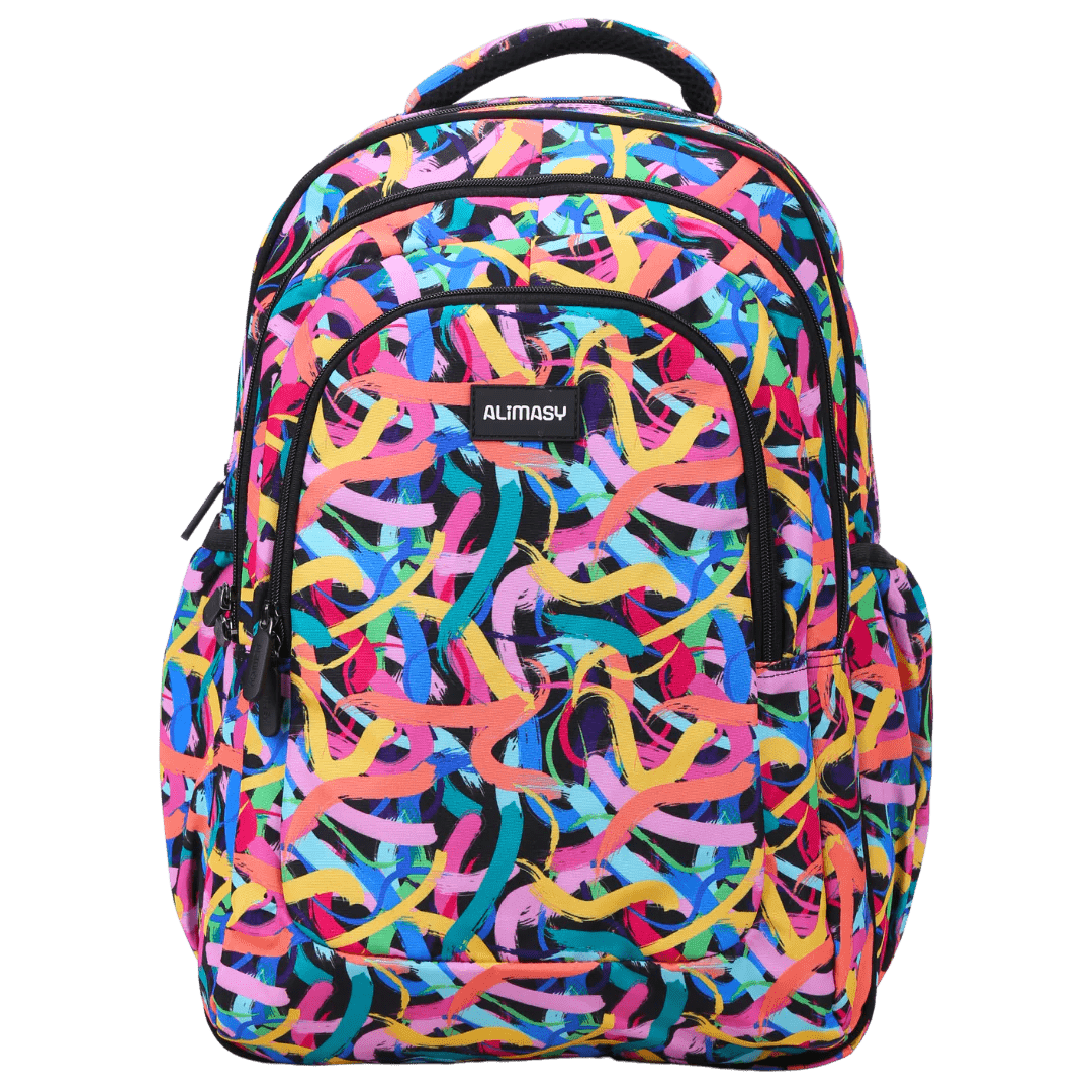 Alimasy Children Accessories Paint Swirls Alimasy Large School Backpack