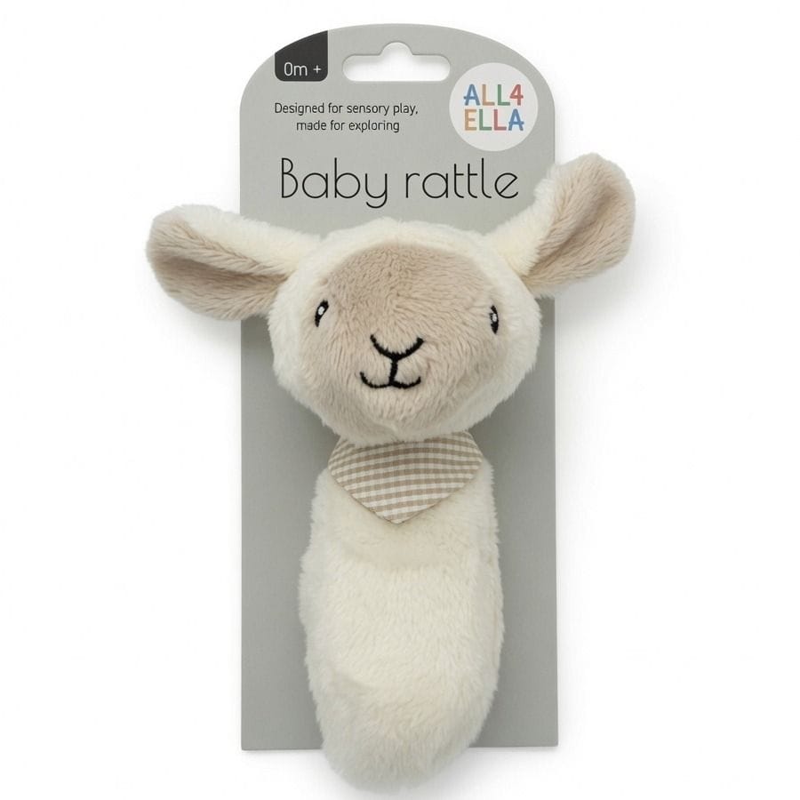 All4Ella Toys Baby Rattle - Lamb