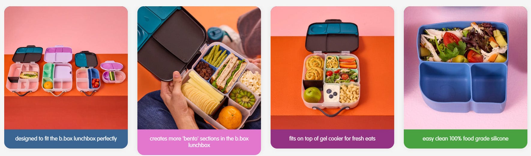 B.Box Accessory Feeding Silicone Bento Buddy Lunch - Ocean