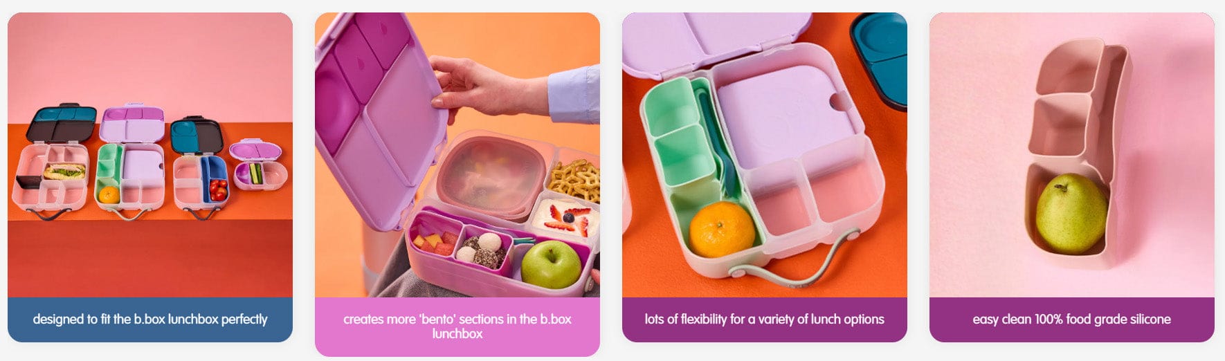 B.Box Accessory Feeding Silicone Bento Tray Lunch - Ocean