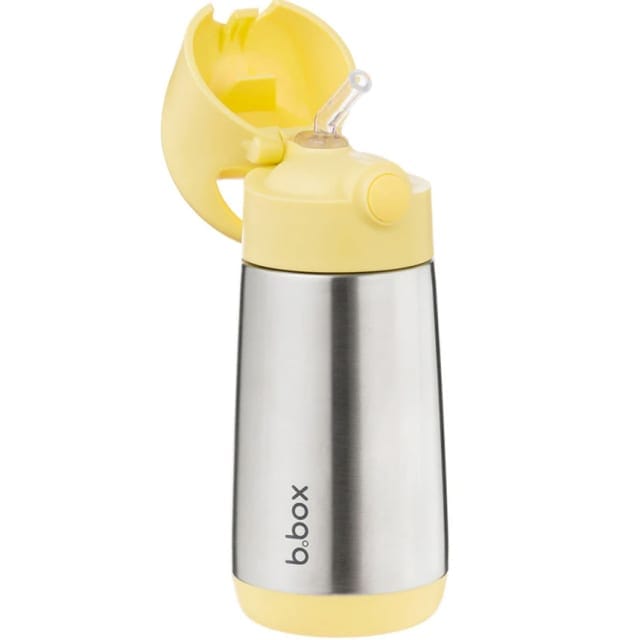 B.Box Feeding B.Box 350ml Insulated Drink Bottle Lemon Twist