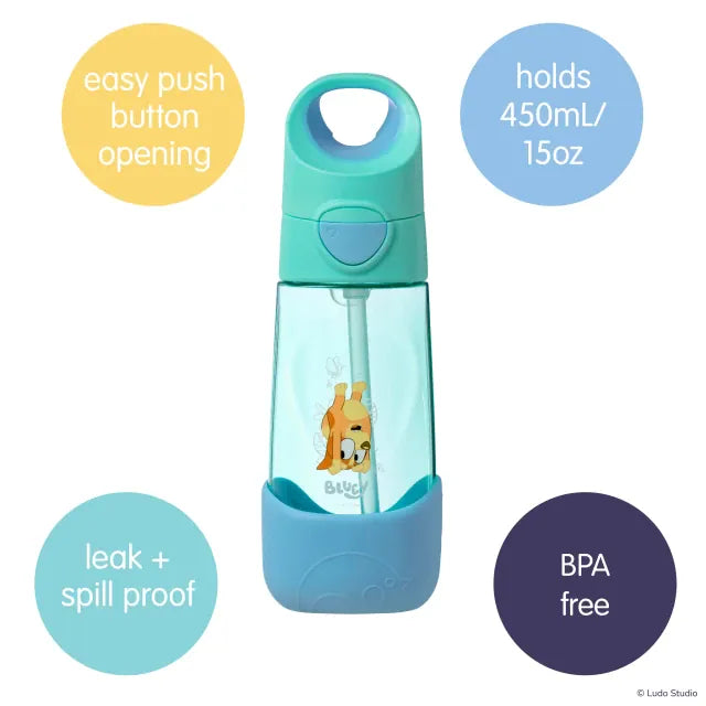 B.Box Feeding Tritan Drink Bottle 450ml - Bluey S2