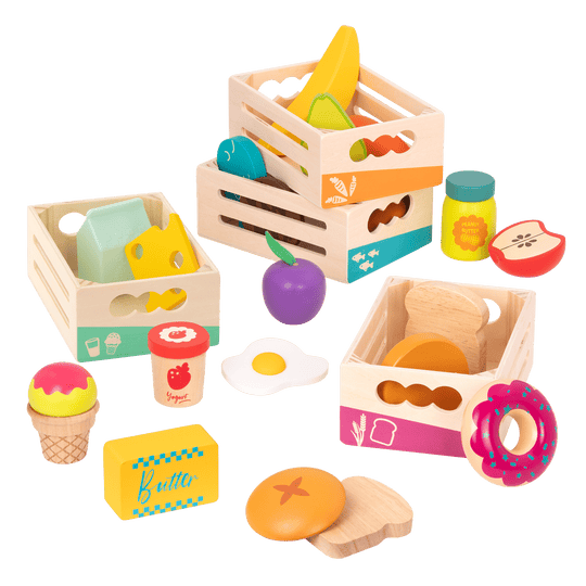 B.Toys Toys B.Wooden  Little Foodie 24pc