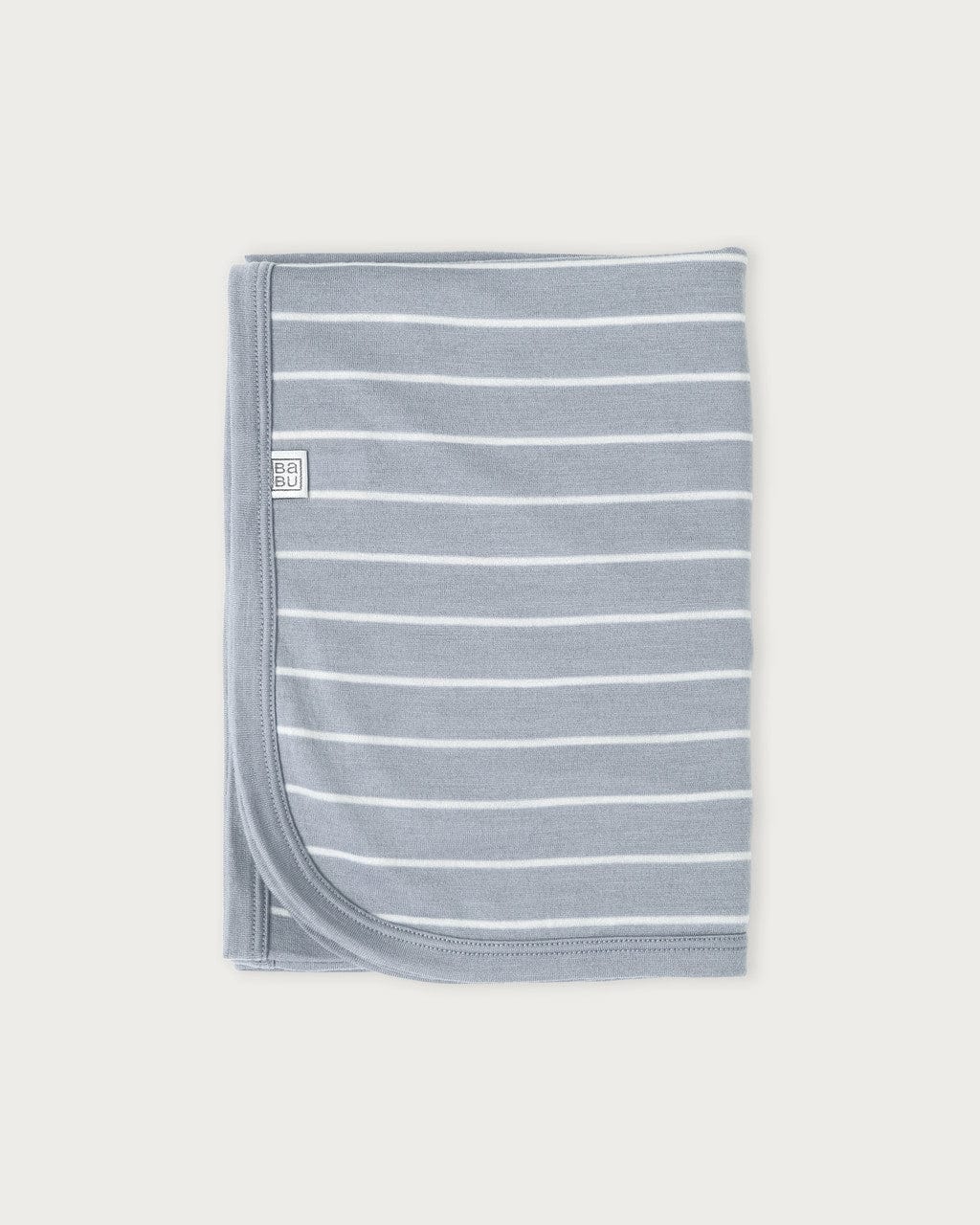 Babu Accessory Blanket Periwinkle Stripe Merino Swaddle Wrap