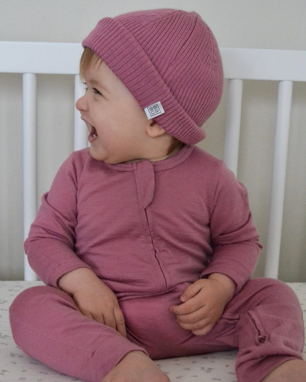 Babu Hats Merino Ribbed Beanie - Blossom