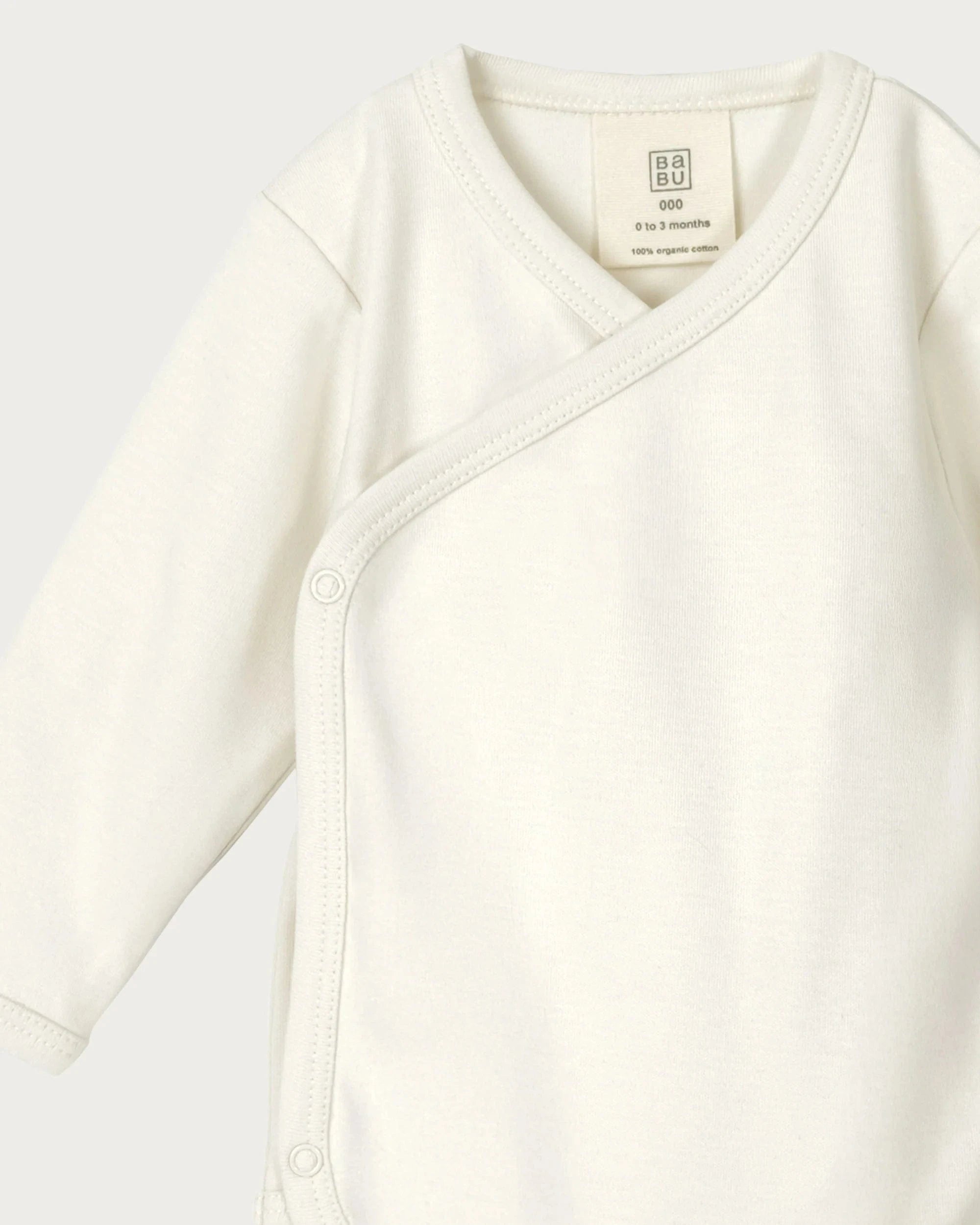 Babu Unisex Onesie Kimono Bodysuit - Cream