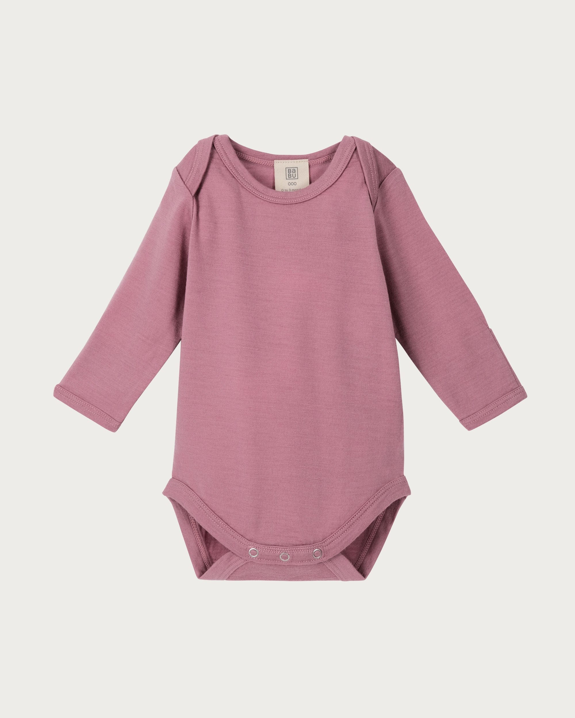 Babu Unisex Onesie Merino Long Sleeve Bodysuit - Blossom