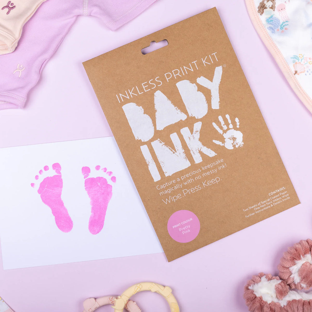 Baby Ink Baby Gift Pink BABYInk Inkless Print Kit