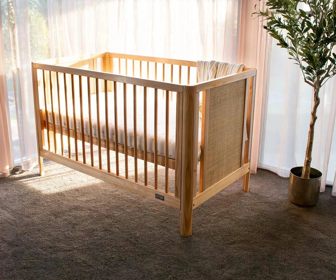 Babyhood Furniture Nursery Babyhood Aliya Rattan Cot - Natural