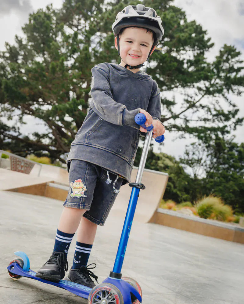 Band of Boys Boys Jumper Navy Wash Burger Repeat Hood