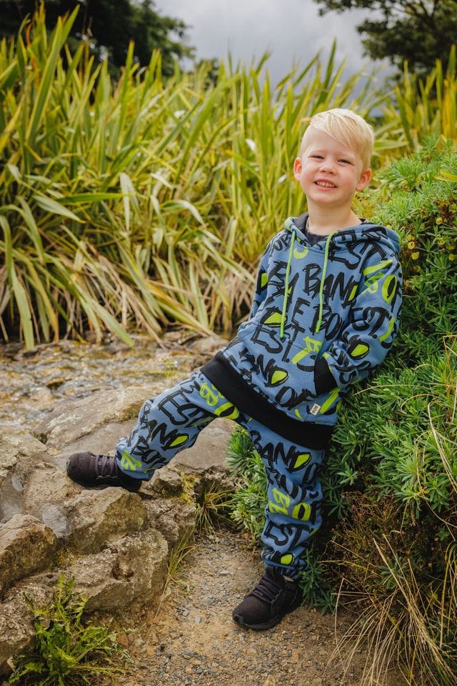 Band of Boys Boys Pants Blue BOB Graffiti Track Pants