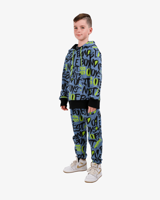 Band of Boys Boys Pants Blue BOB Graffiti Track Pants