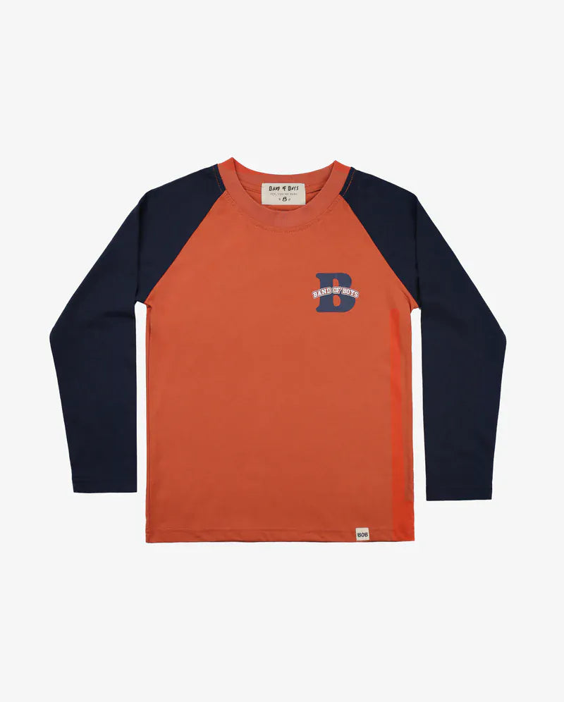 Band of Boys Boys Tops Burnt Orange Retro BB Tee