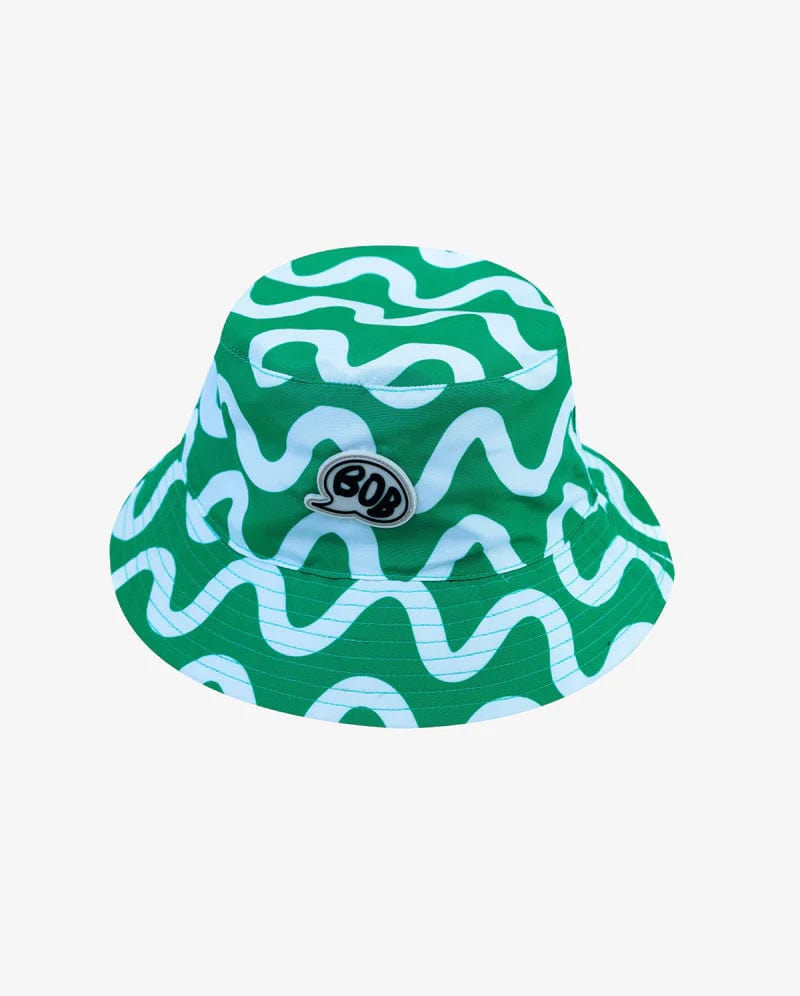 Band of Boys Hats Green Squiggle Reversible Bucket Hat