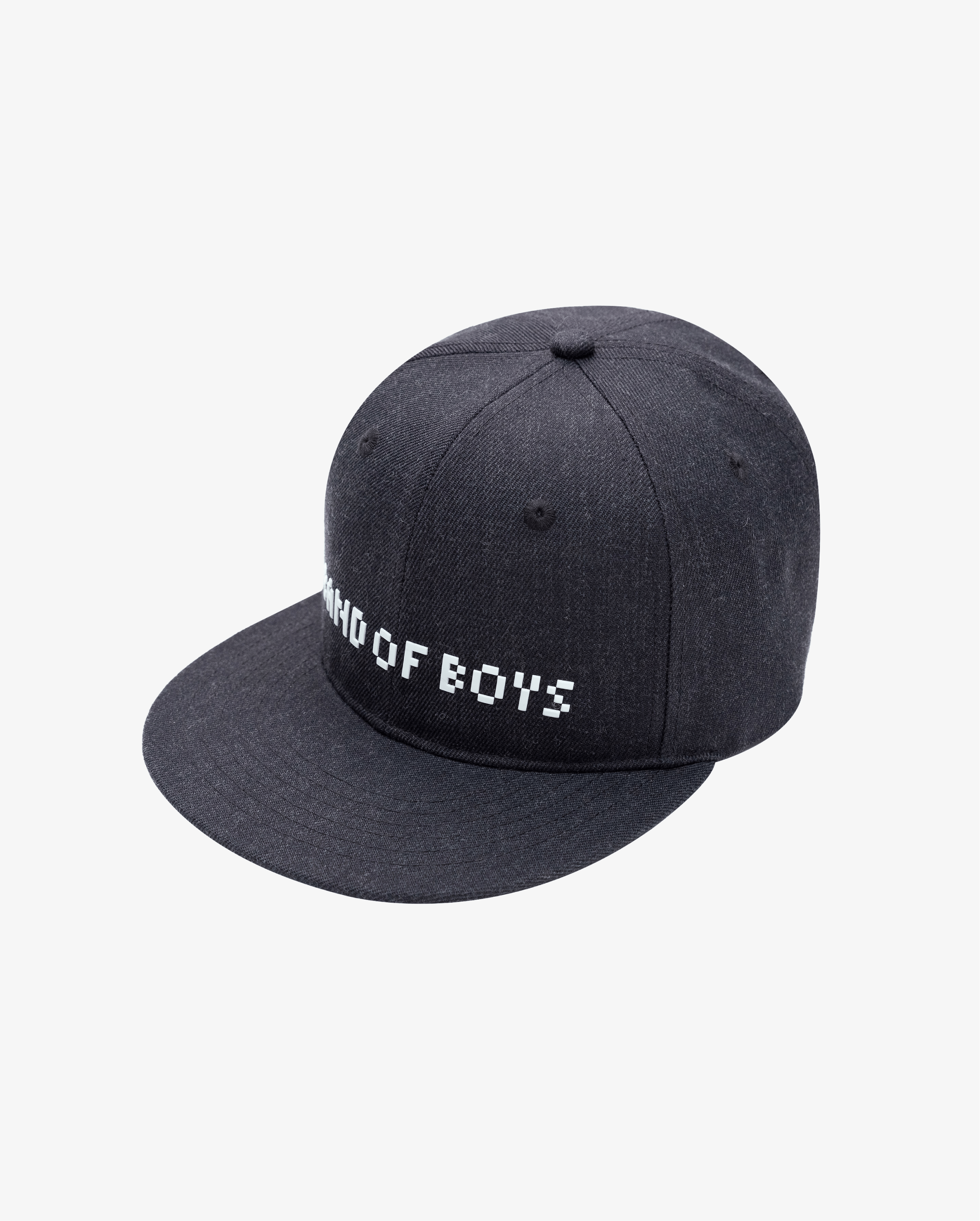 Band of Boys Hats OS Charcoal BOB Pixelated Flat Peak Cap