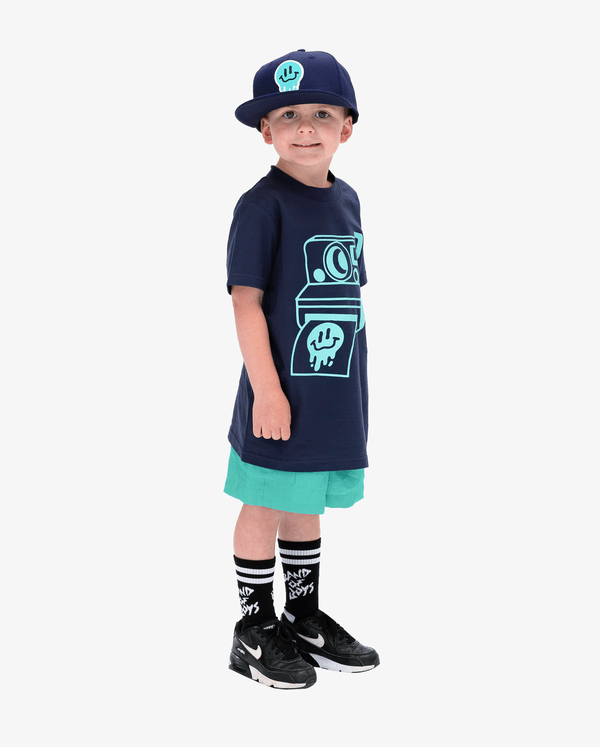 Band of Boys Hats OS Navy Drippin in Smiles Flat Peak Cap