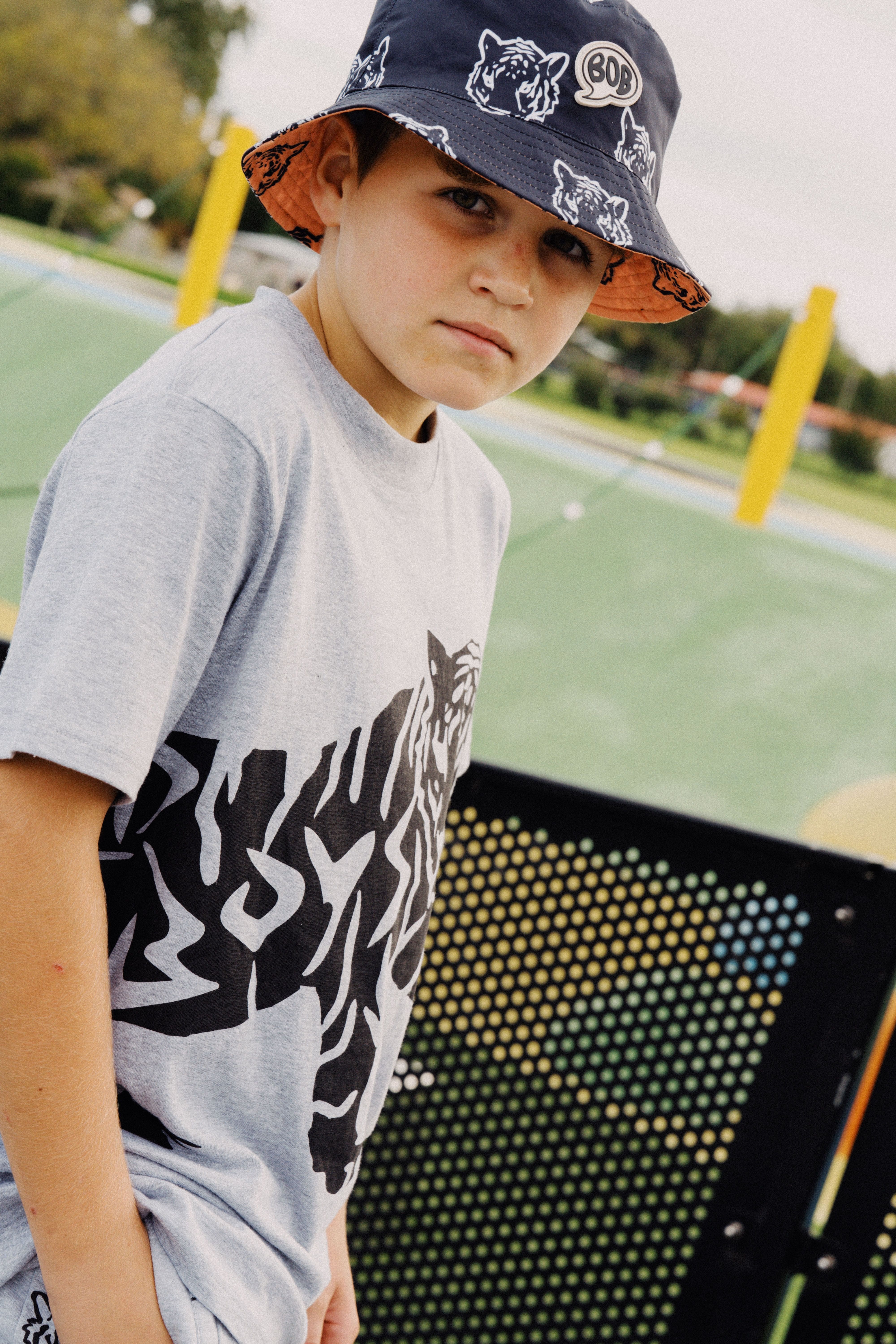 Band of Boys Hats OS Tiger Repeat Reversible Bucket Hat