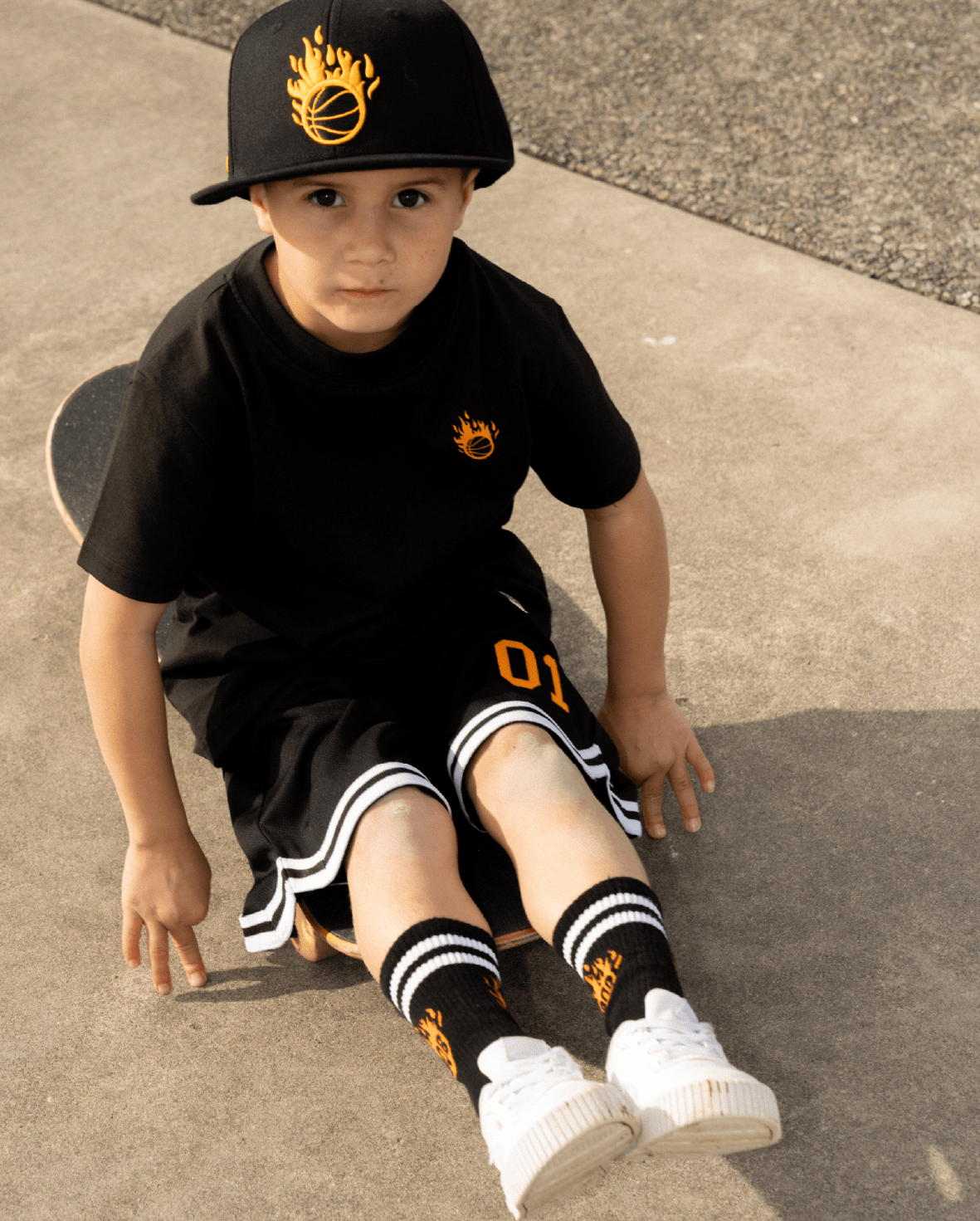 Band of Boys Socks 4-8Y Black Flamin' Socks