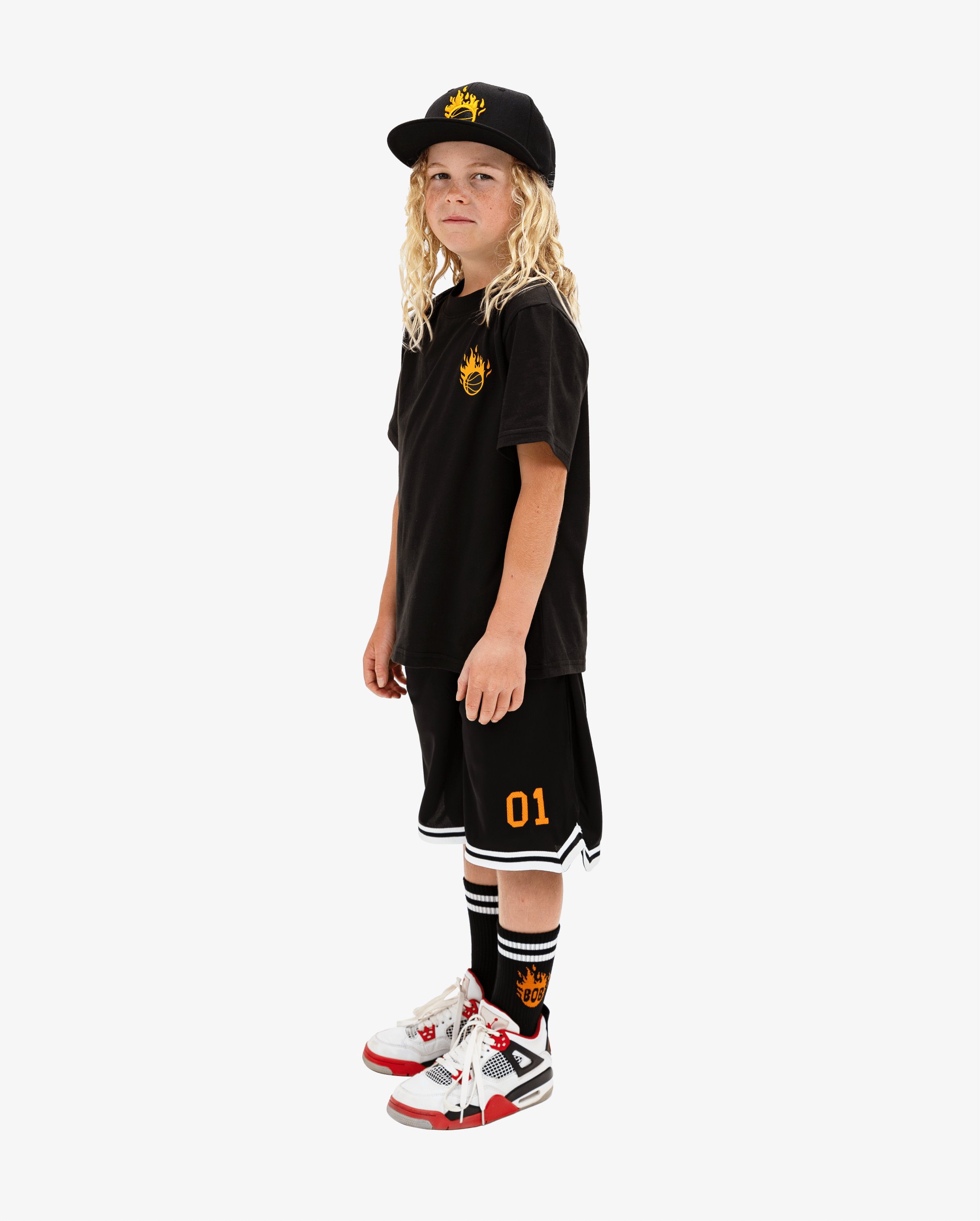 Band of Boys Socks 4-8Y Black Flamin' Socks