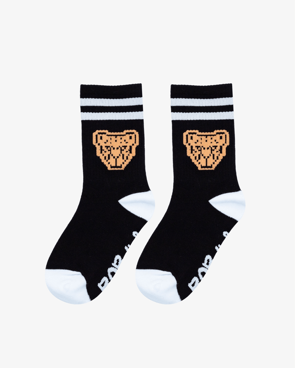 Band of Boys Socks 4-8Y Black Gamer Orange Tiger Socks