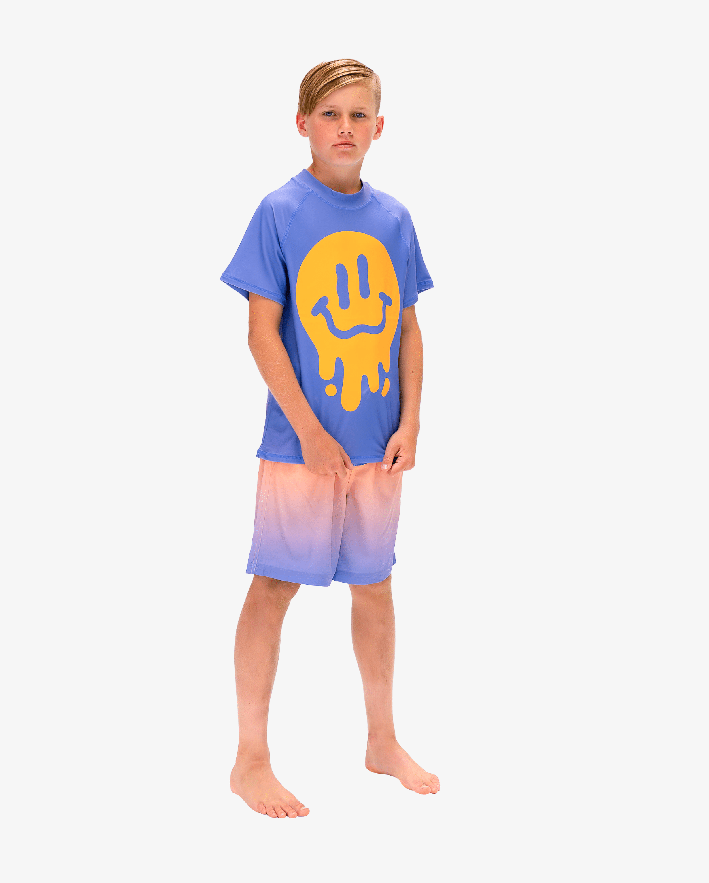 Band of Boys Swim Smiley Short Sleeve Rash Shirt