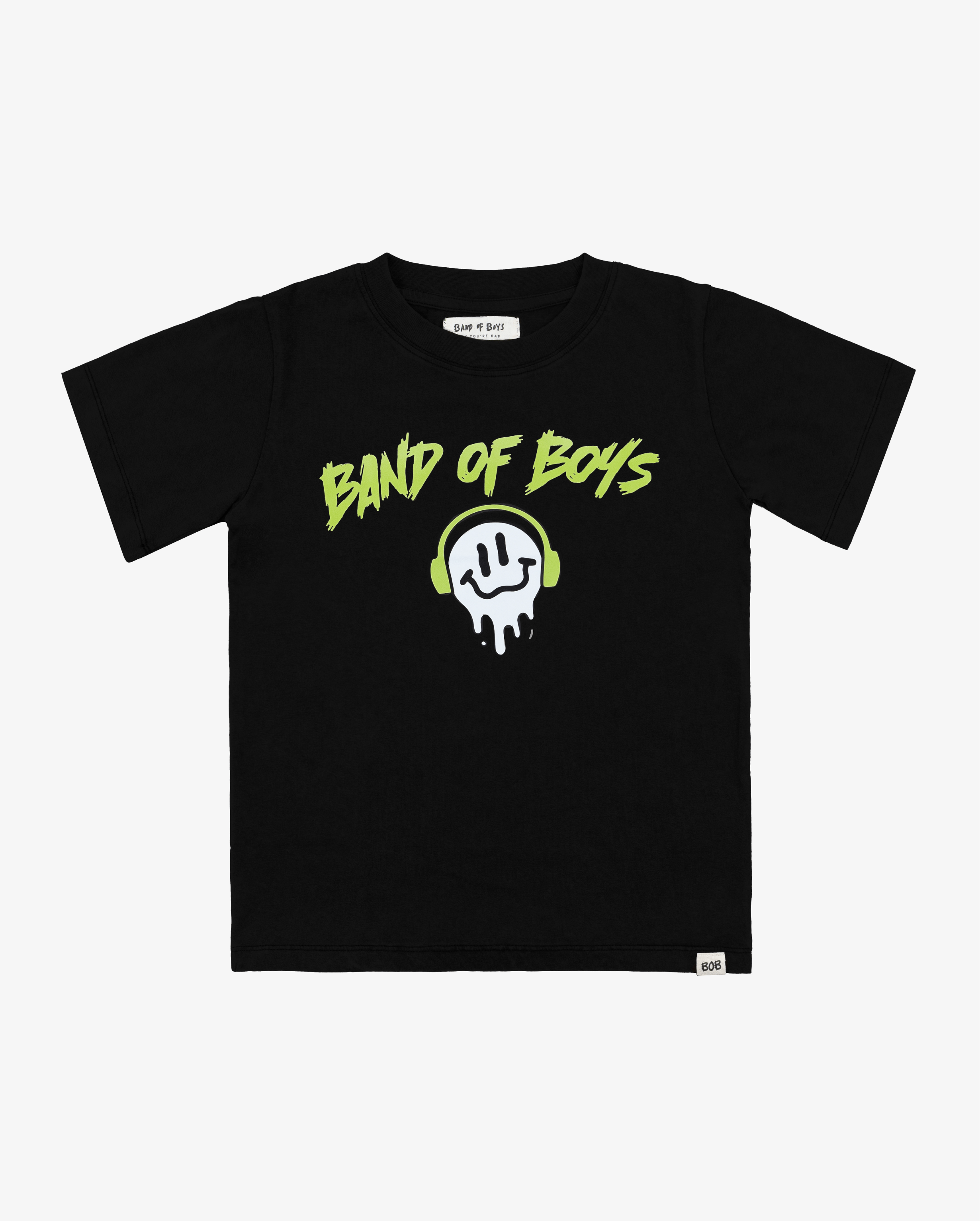 Band of Boys Tees Black Wash BOB Smile Tee