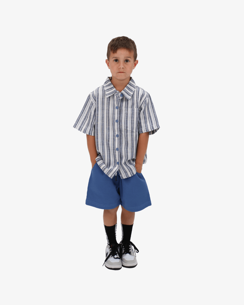 Band of Boys Tees Blue Retro Stripe Shirt