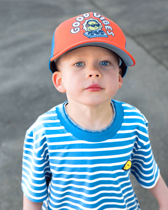Band of Boys Tees Blue Striped Smile Tee