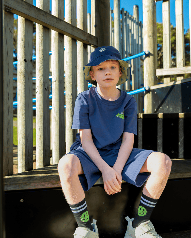 Band of Boys Tees Blue Wash Croc Skater Tee