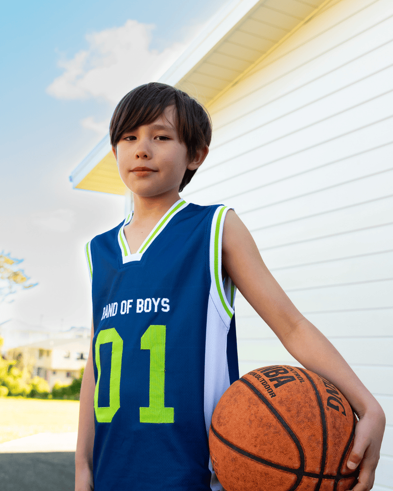 Band of Boys Tees Navy/White Slam Dunk Tank
