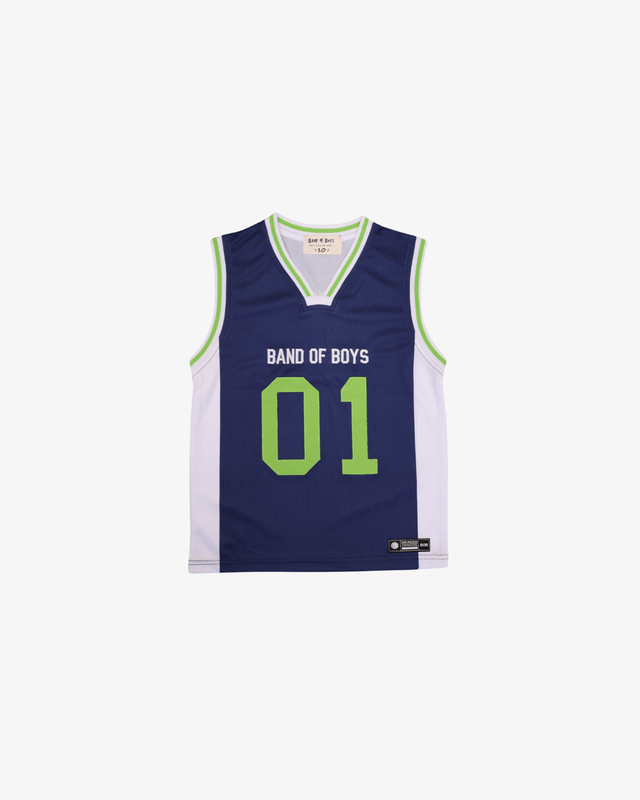 Band of Boys Tees Navy/White Slam Dunk Tank