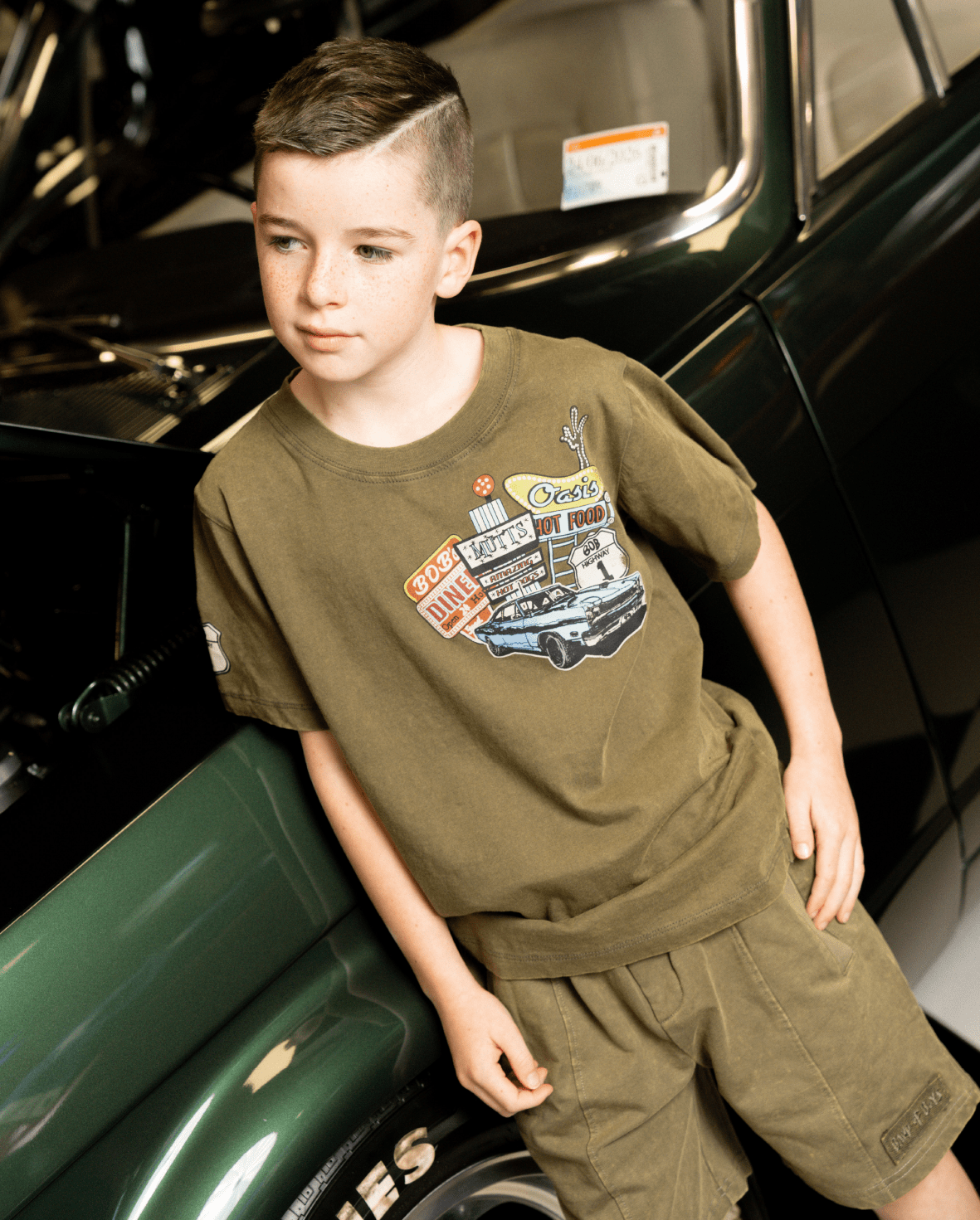 Band of Boys Tees Washed Khaki Road Trip Tee