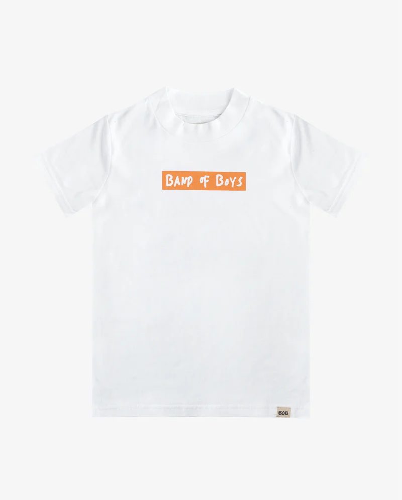 Band of Boys Tees White Surfer Shark Tee