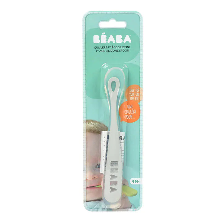 Beaba Accessory Feeding Beaba 1st Stage Silicone Spoon - Velvet Grey