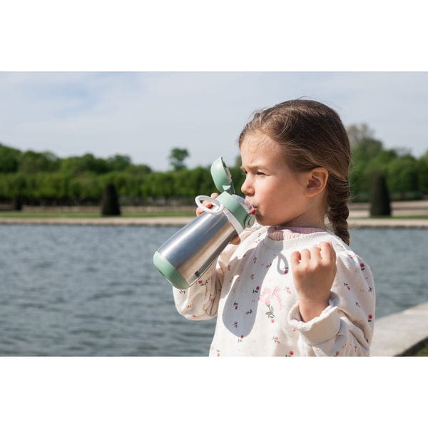 Beaba Accessory Feeding Sage Green Beaba Stainless Steel Spout Bottle 350ml