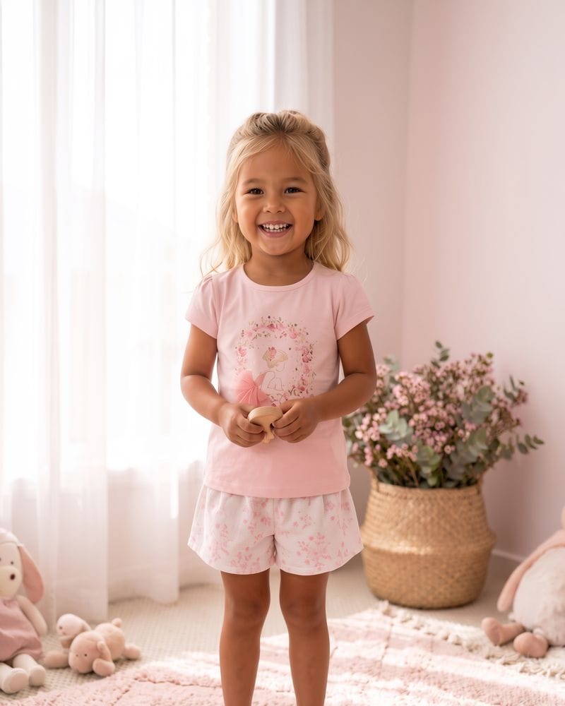 Bebe by Minhaha Girls Tee 3Y Chelsea Organic Ballerina Tee