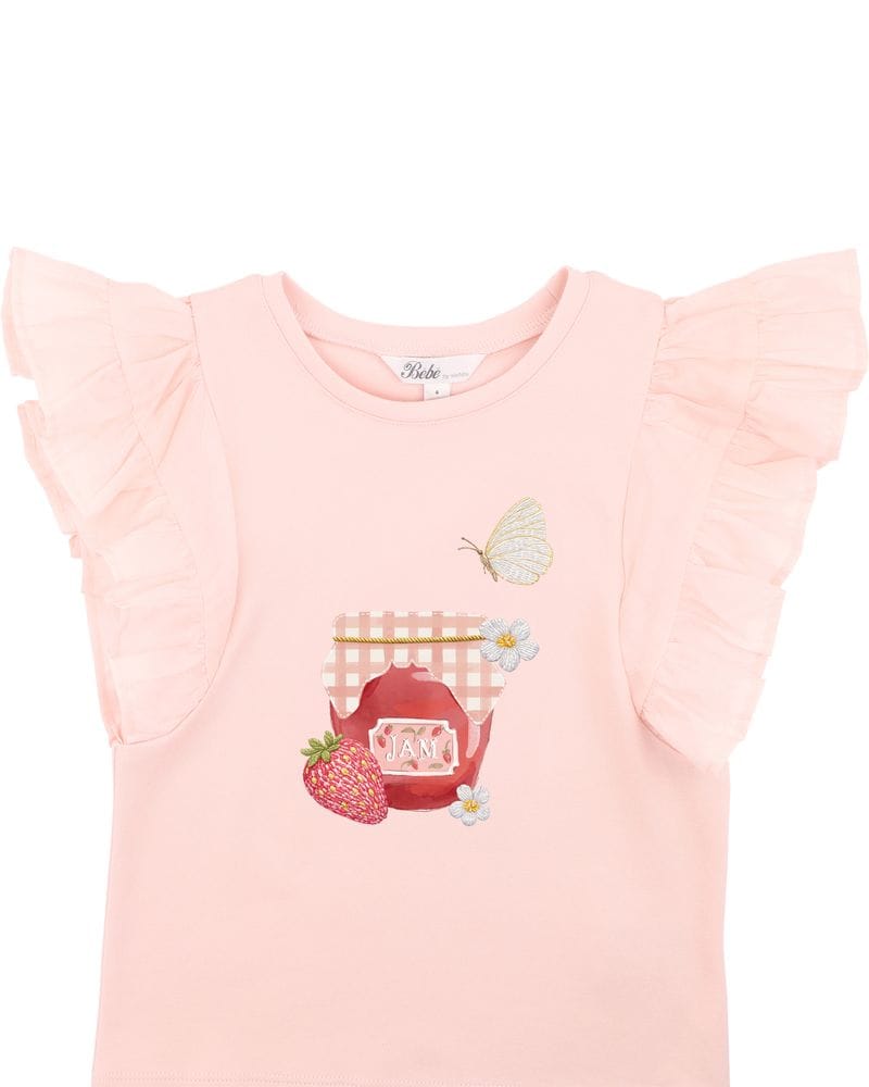 Bebe by Minhaha Girls Tee 3Y Poppy Organic Jam Tee
