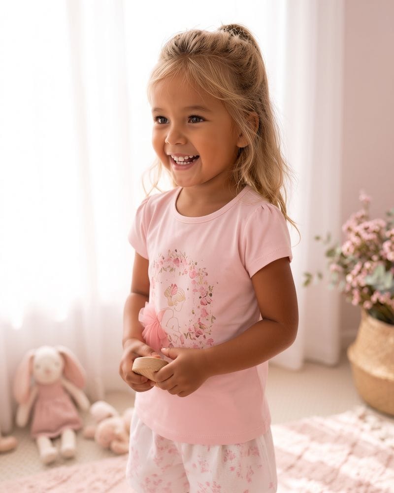 Bebe by Minhaha Girls Tee Chelsea Organic Ballerina Tee