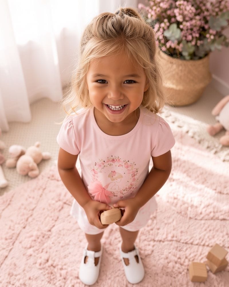 Bebe by Minhaha Girls Tee Chelsea Organic Ballerina Tee